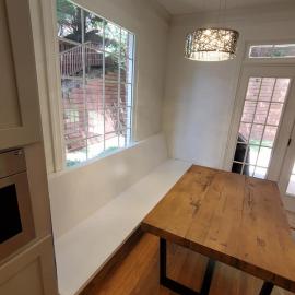 Large breakfast nook with built in bench seating