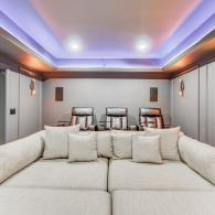 Theater room in finished business