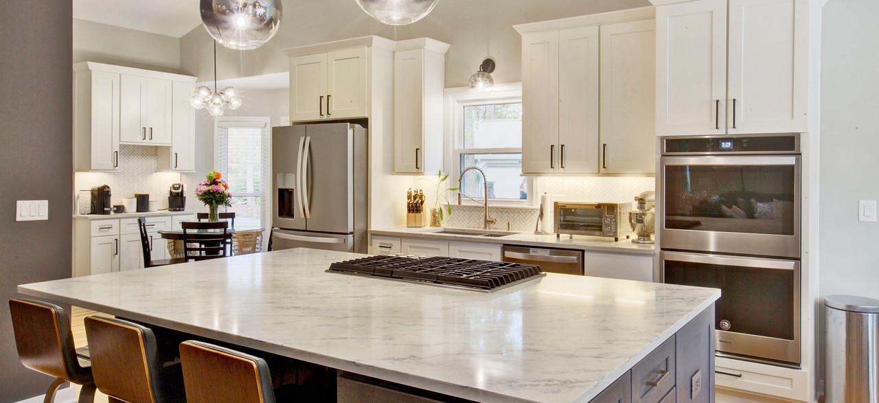 stunning modern, all-white kitchen 